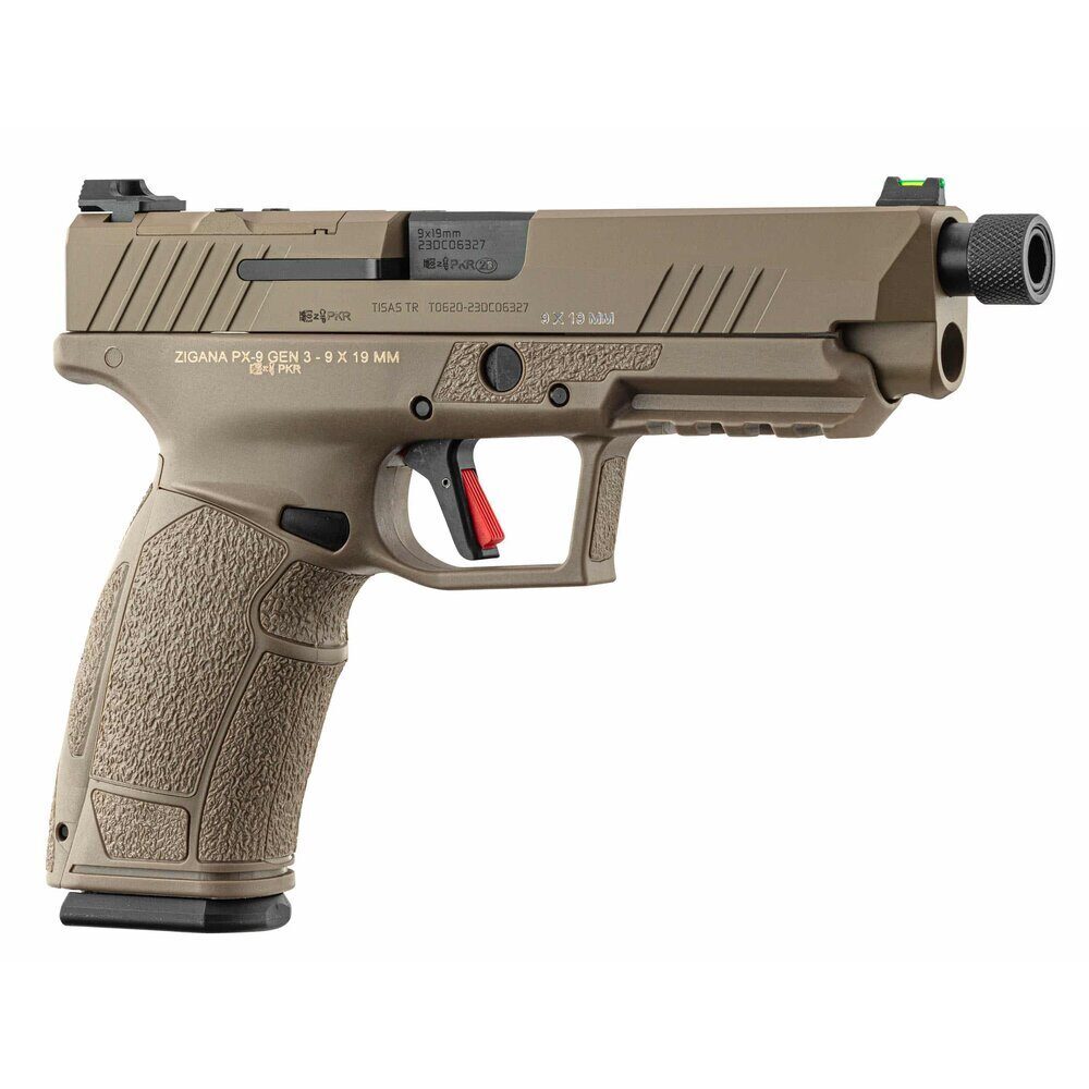 Pistolet TISAS PX-9 TACTICAL calibre 9×19 mm FDE Fileté