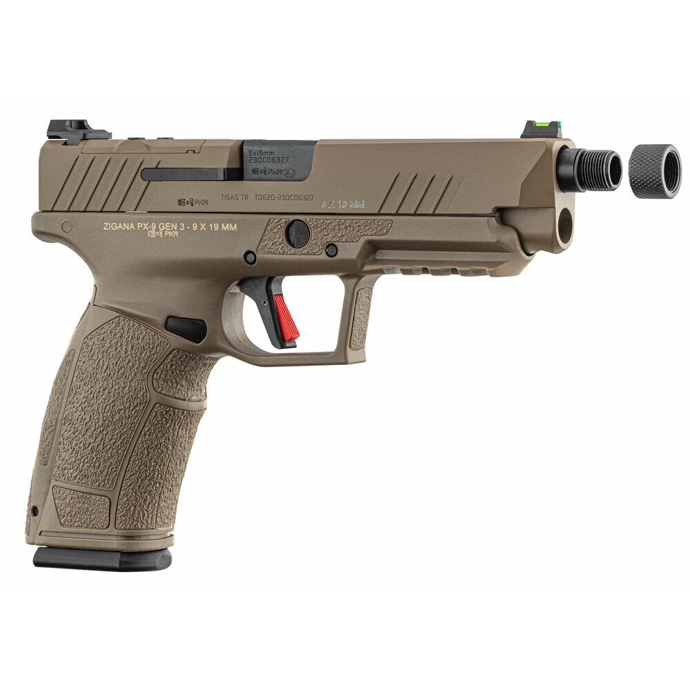 Pistolet TISAS PX-9 TACTICAL calibre 9×19 mm FDE Fileté