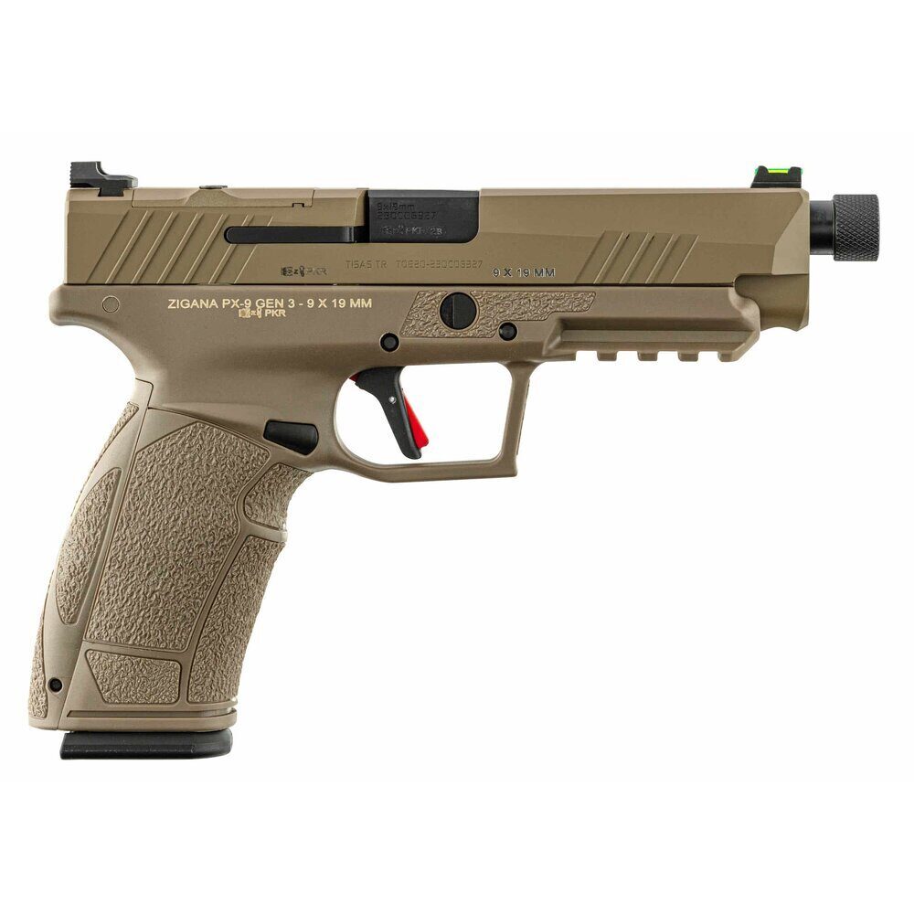 Pistolet TISAS PX-9 TACTICAL calibre 9×19 mm FDE Fileté