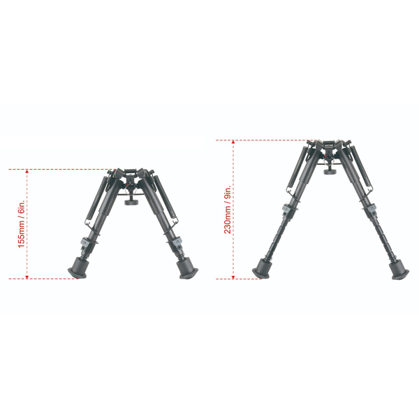 Bipied 6-9 Carbon Grenadiere Rail Weaver Pieds Retractables 6N – Image 4