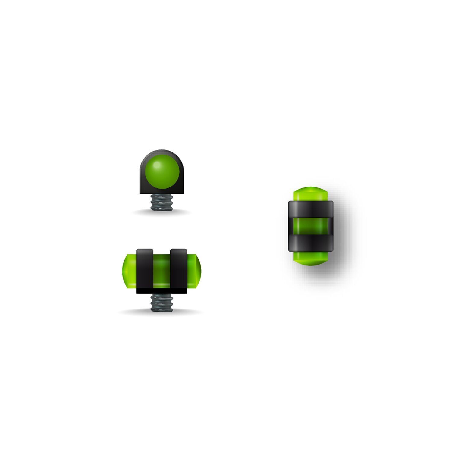 Guidon Fluo Vert Ajoure M3 D3 L7.5 – Image 2