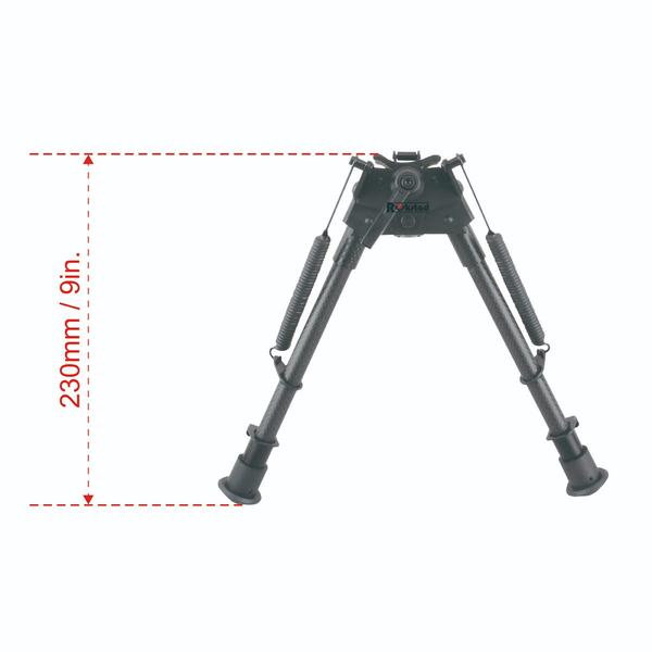 Bipied 9-13.5 Carbon Grenadiere Rail Weaver Pieds Retractables – Image 6