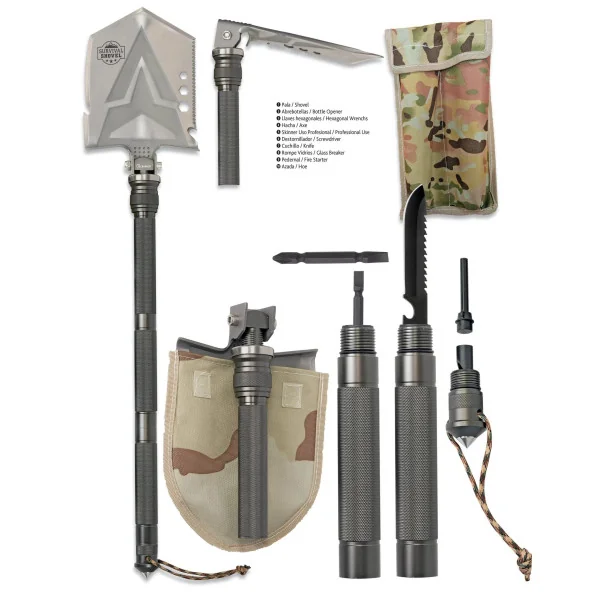 Albainox – Pelle de survie PRO – 11 Fonctions Pelle Martinez Albainox