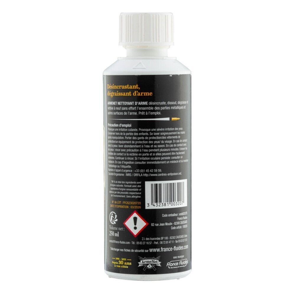 Armenet Nettoyant d’arme (flacon de 250 ml)