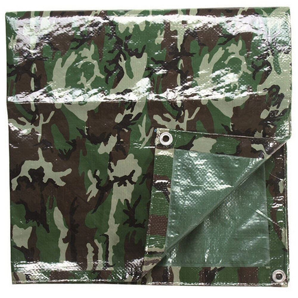 Bâche agricole camouflage Woodland 1.9×3 m avec oeillets Bhâce agricole woodland 2x3m avec oeilletsh