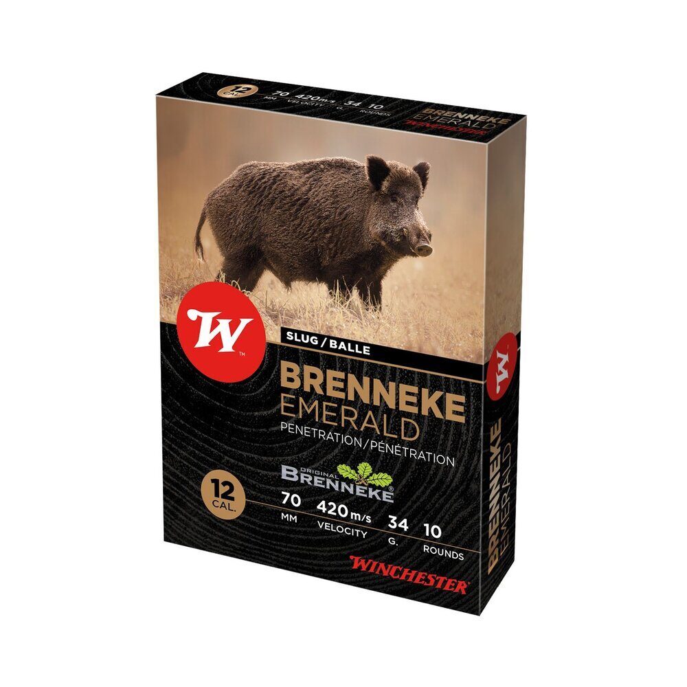 Balles 12/70 Brenneke Emeraude Slug 34G X10 Winchester