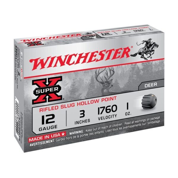 Balles 12/76 Slug Super X Rifled 28G X5 Winchester