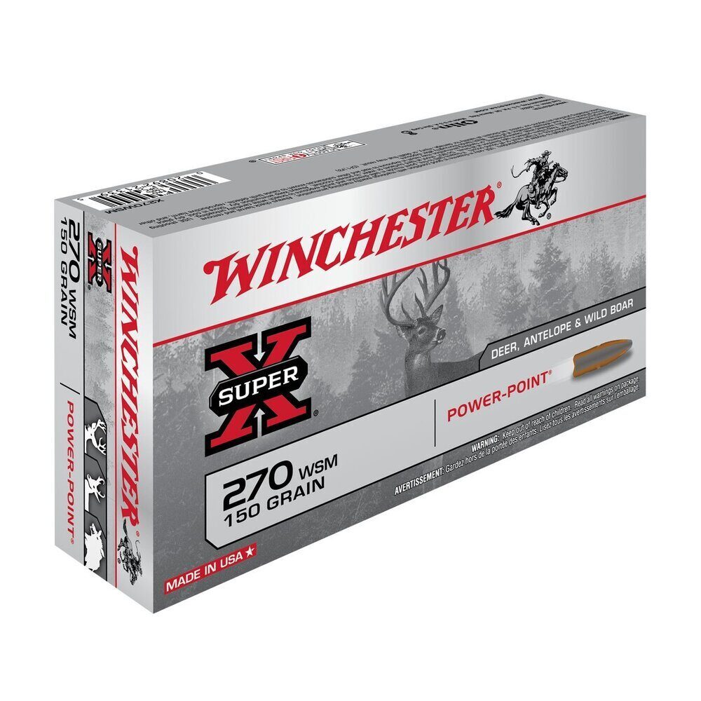 Balles 270WSM Super X Powerpoint 150 gr X20 Winchester