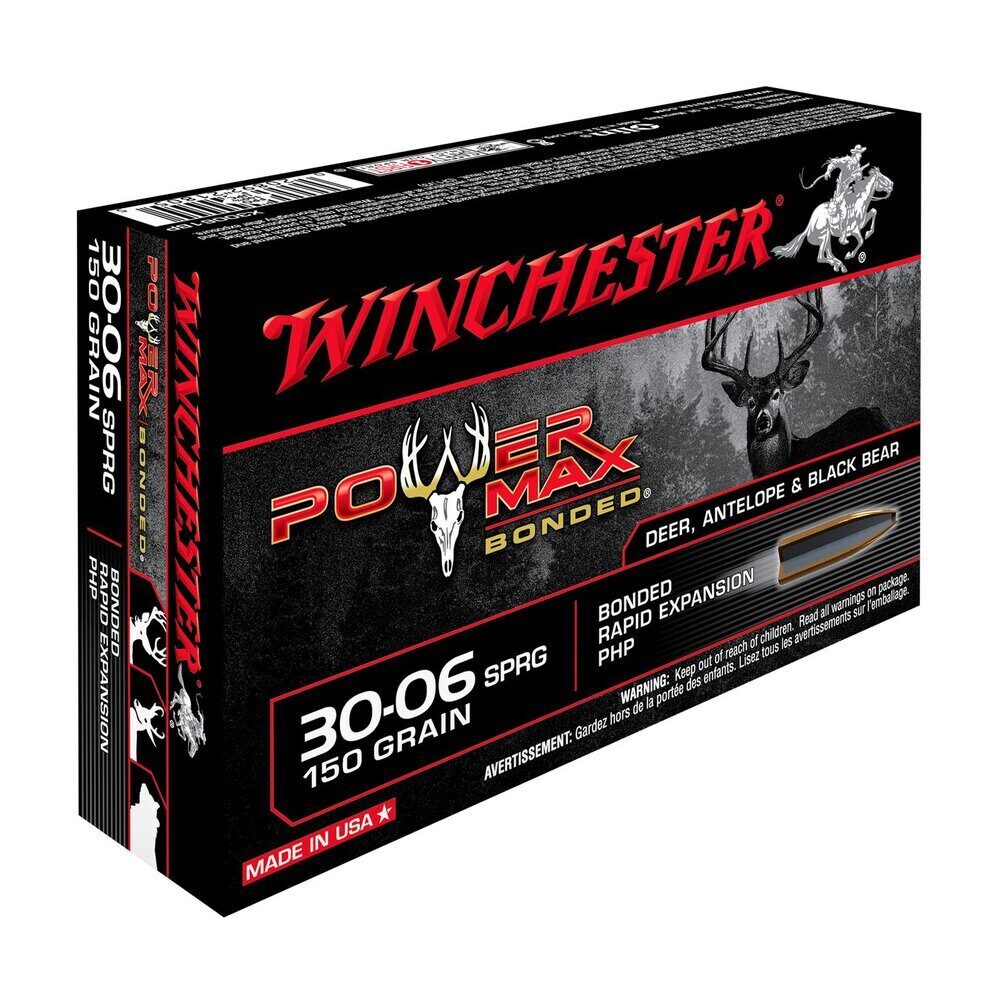 Balles 30-06SPR Power Max Bonded 150 gr X20 Winchester