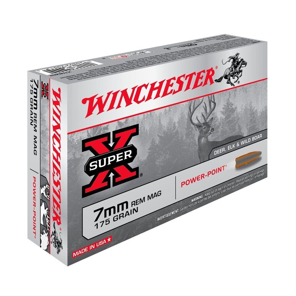 Balles 7 mm REM Super X Power Point 175 gr X20 Winchester