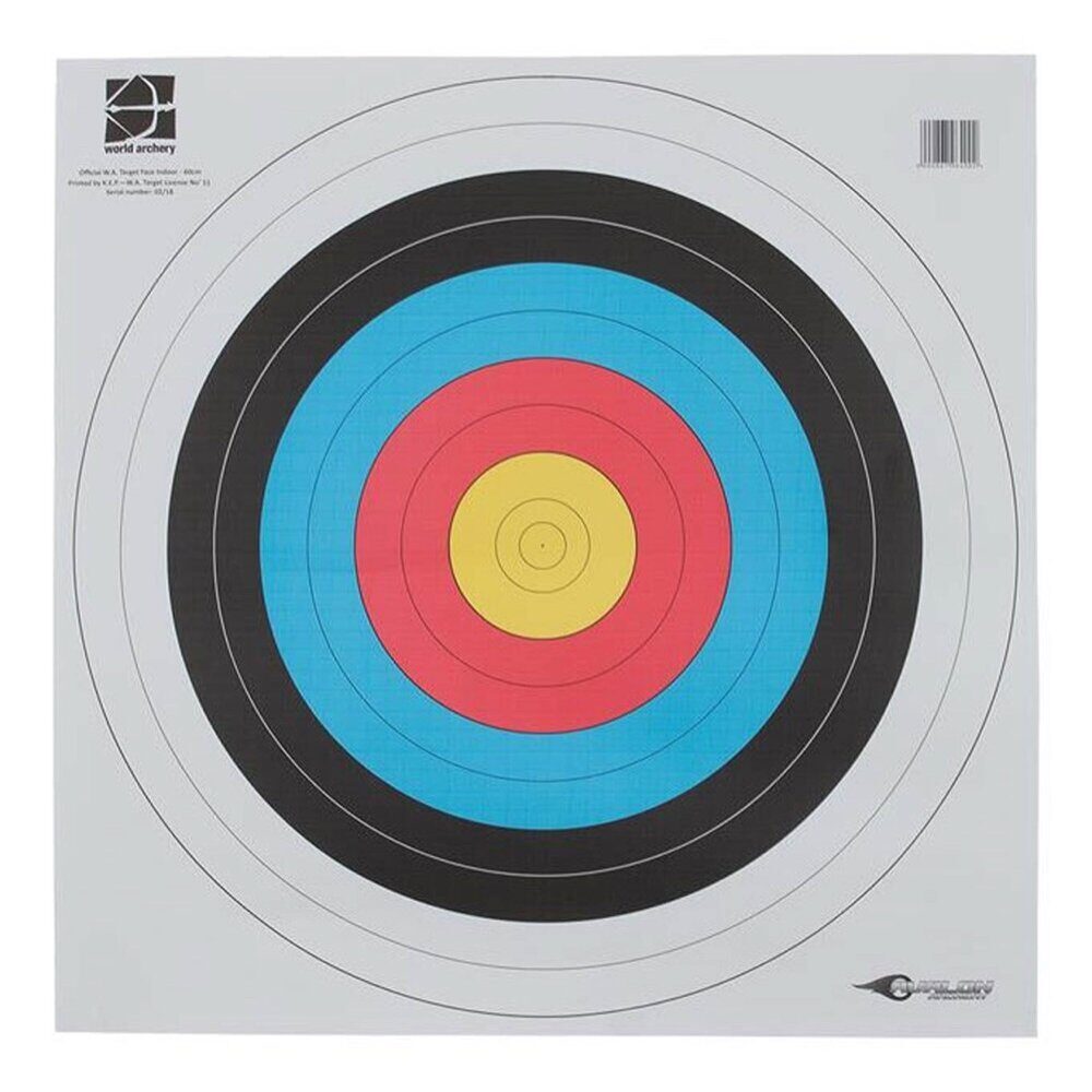 Blason de Cible World Archery 60 cm – Précision Standard Centre 10 60 cm – Lot de 100 cibles
