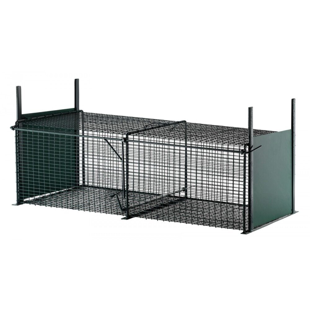 Boîte à fauves pliante 2 entrées Cage 100 cm