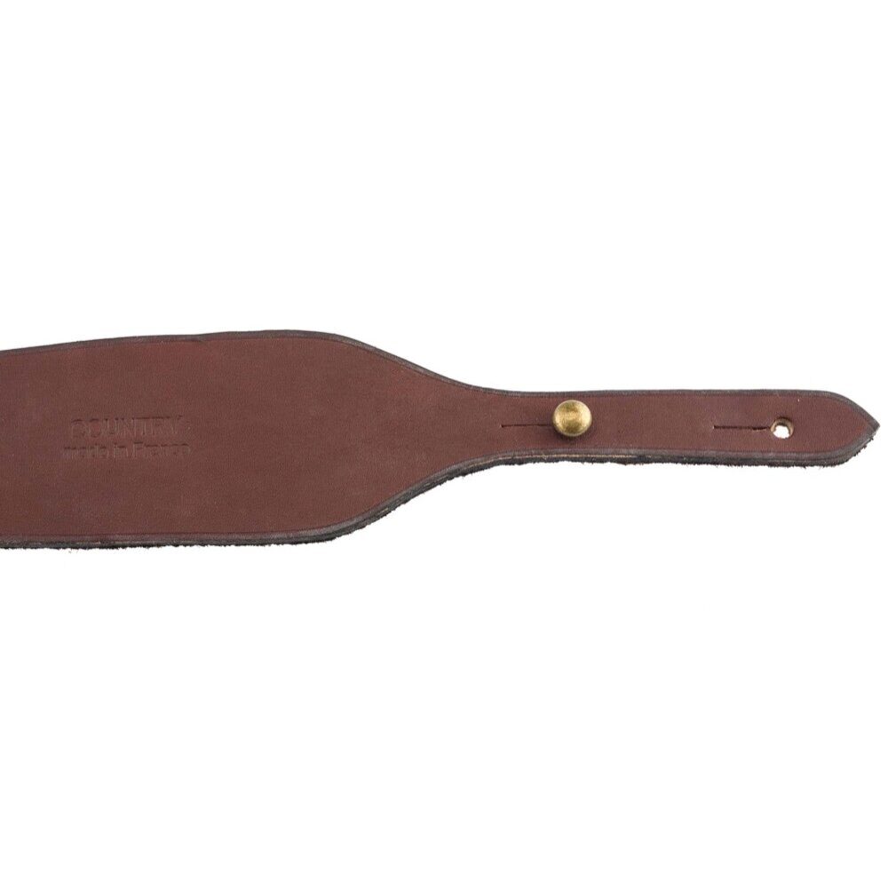 Bretelle carabine en cuir pleine fleur, boutons – Country Sellerie