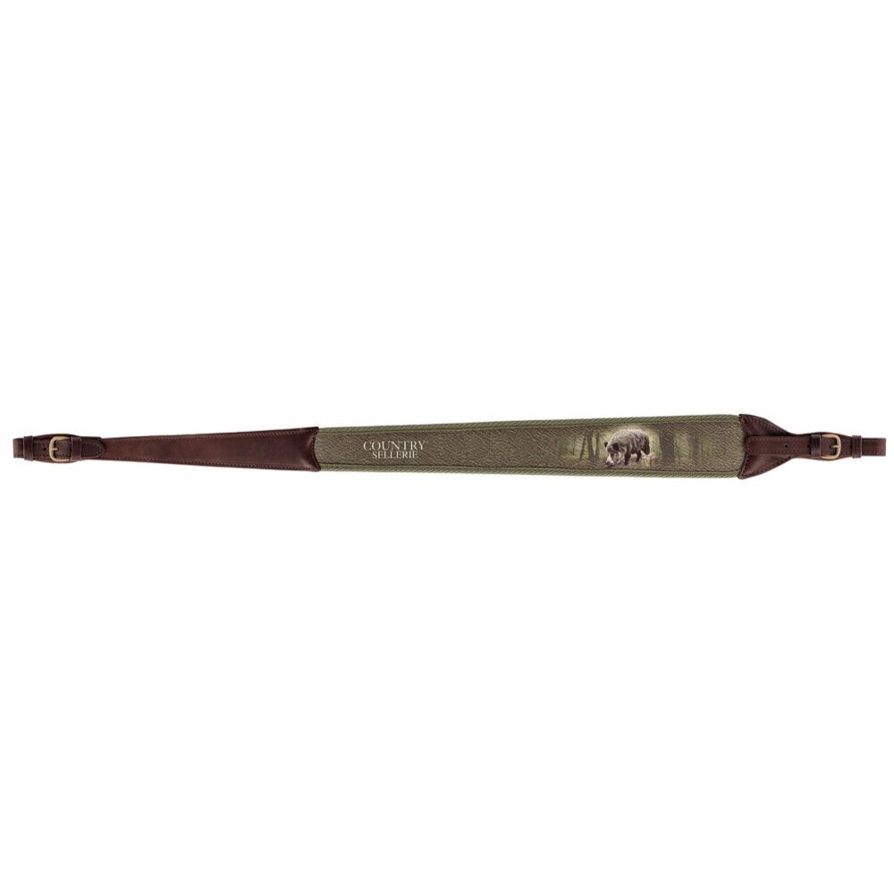 Bretelle carabine en cuir sanglier – Country Sellerie