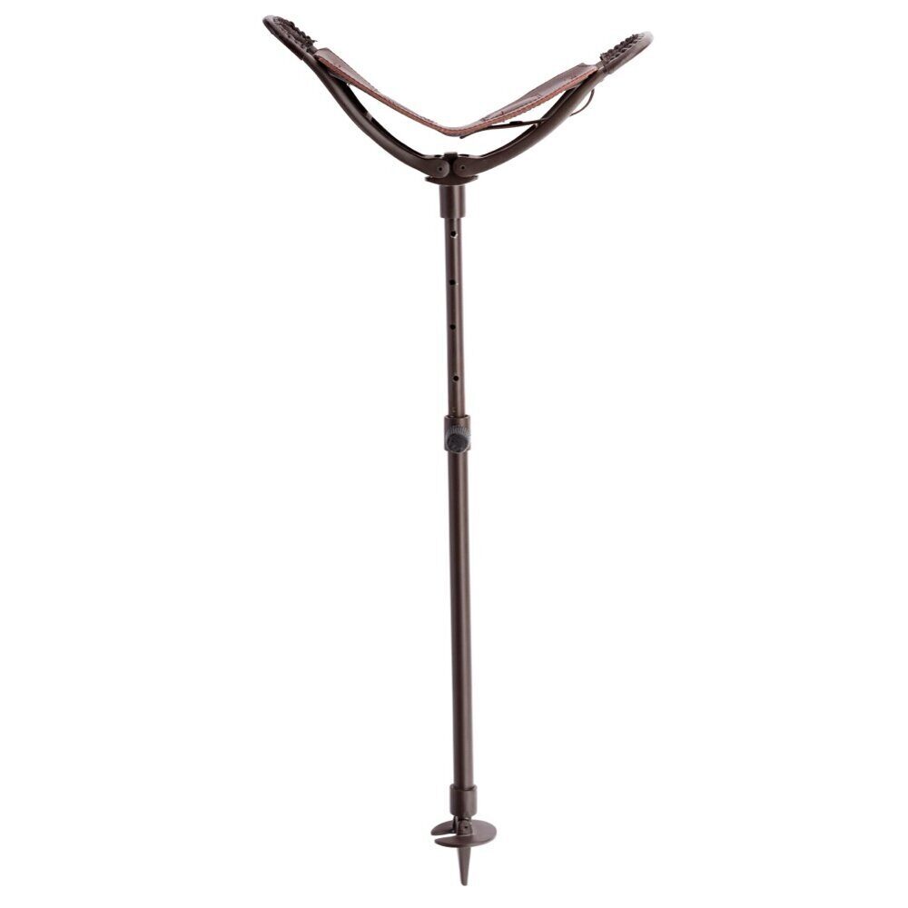 Canne-siège Canne Siege Aluminium Reglable Assise en Cuir T 60-90 cm