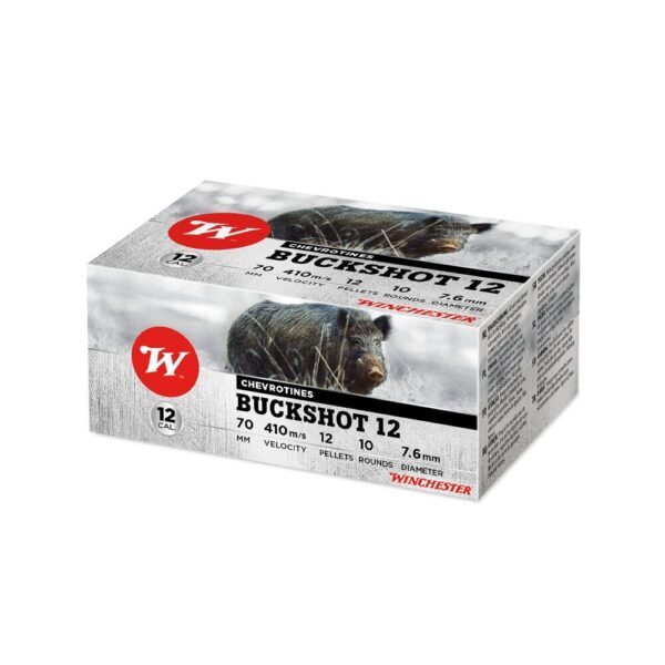 Cartouches 12/70 Chevrotine 20 mm 38G 27 gr X10 Winchester