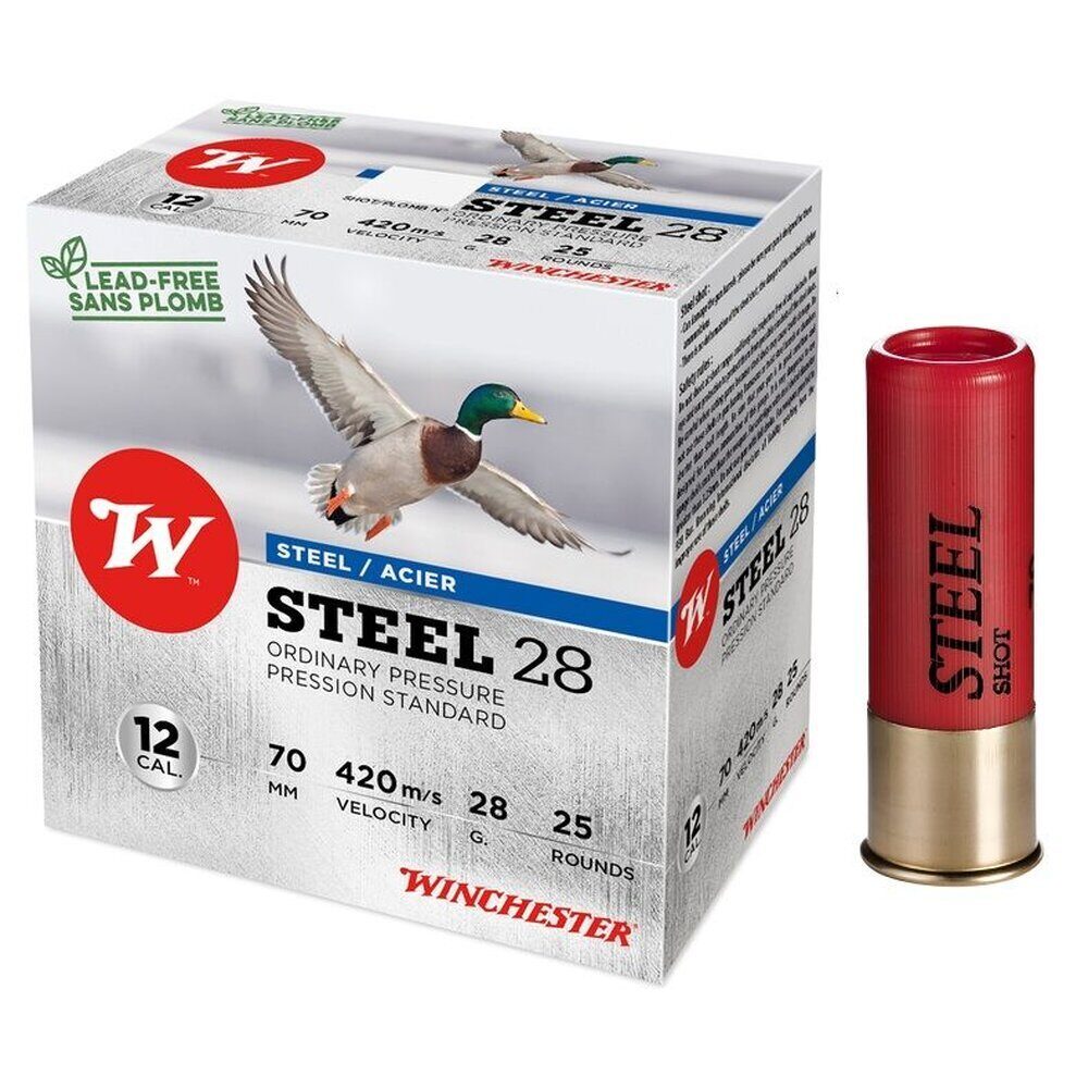 Cartouches 12/70 Super Acier 28G N7 X 25 Winchester