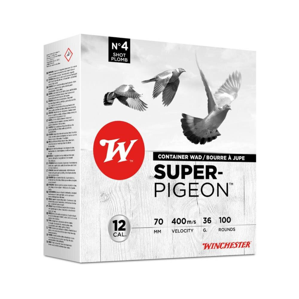 Cartouches 12/70 Super Pigeon 36G PB4 x 100 Winchester