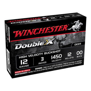 Cartouches 12/76 Chevrotine Double X Buckshot 12 gr x 5 Winchester