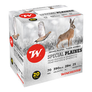 Cartouches 20/70 Special Plaines 28G PB6 Ni X25 Winchester