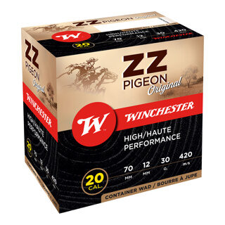 Cartouches 20/70 Zz Pigeon G2 30 gr PB5.5 X 25 Winchester
