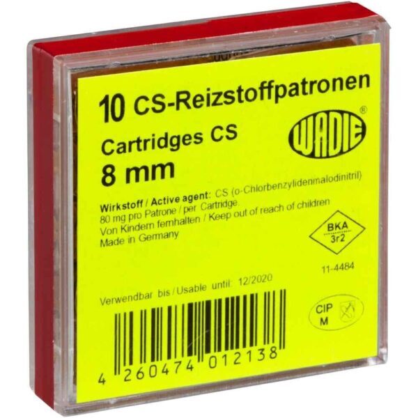 Cartouches 8 mm Cs A Gaz X10 WADIE