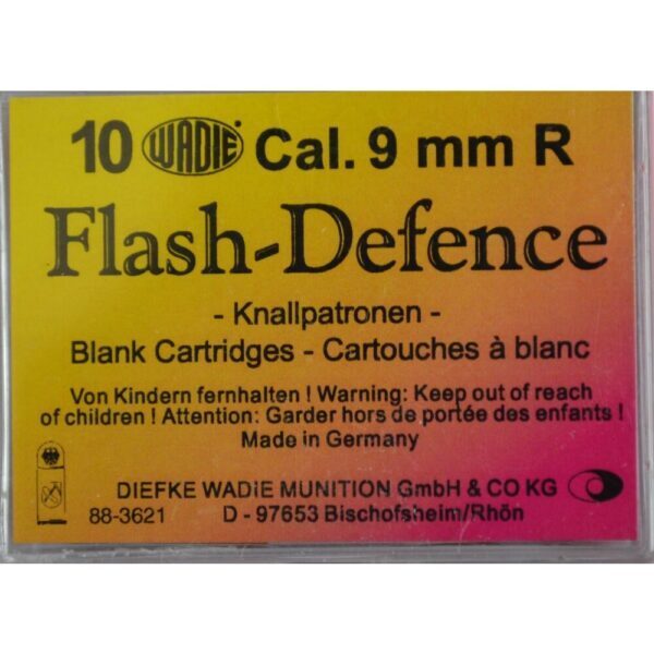 Cartouches 9 mm/380 Flash Defence A Blanc X10 WADIE
