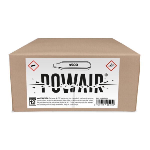 Cartouches CO2 12 gr X 500 POWAIR