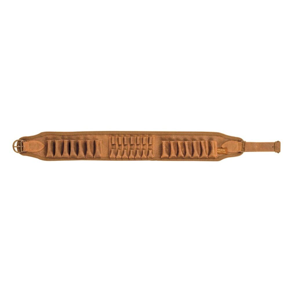 Cartouchière croupon ciré mixte balles et cartouches – Country Sellerie 14 tubes Cal.12 et 7 balles