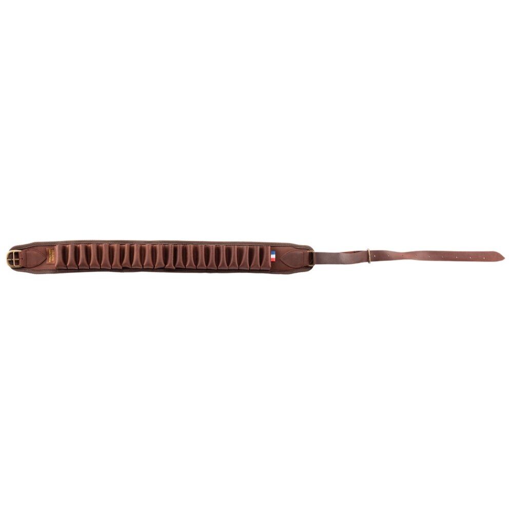 Cartouchières croupon ciré marron à tubes – Country Sellerie 25 tubes Cal.12