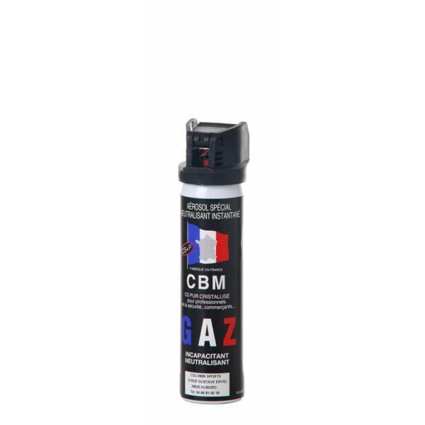 CBM Bombe Gaz Defense Cs Capot Clapet 75ML