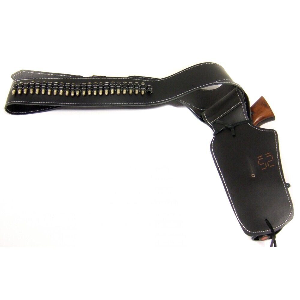 Ceinturon noir avec un holster pour revolver Western CEINTURON 1 PLACE NOIR