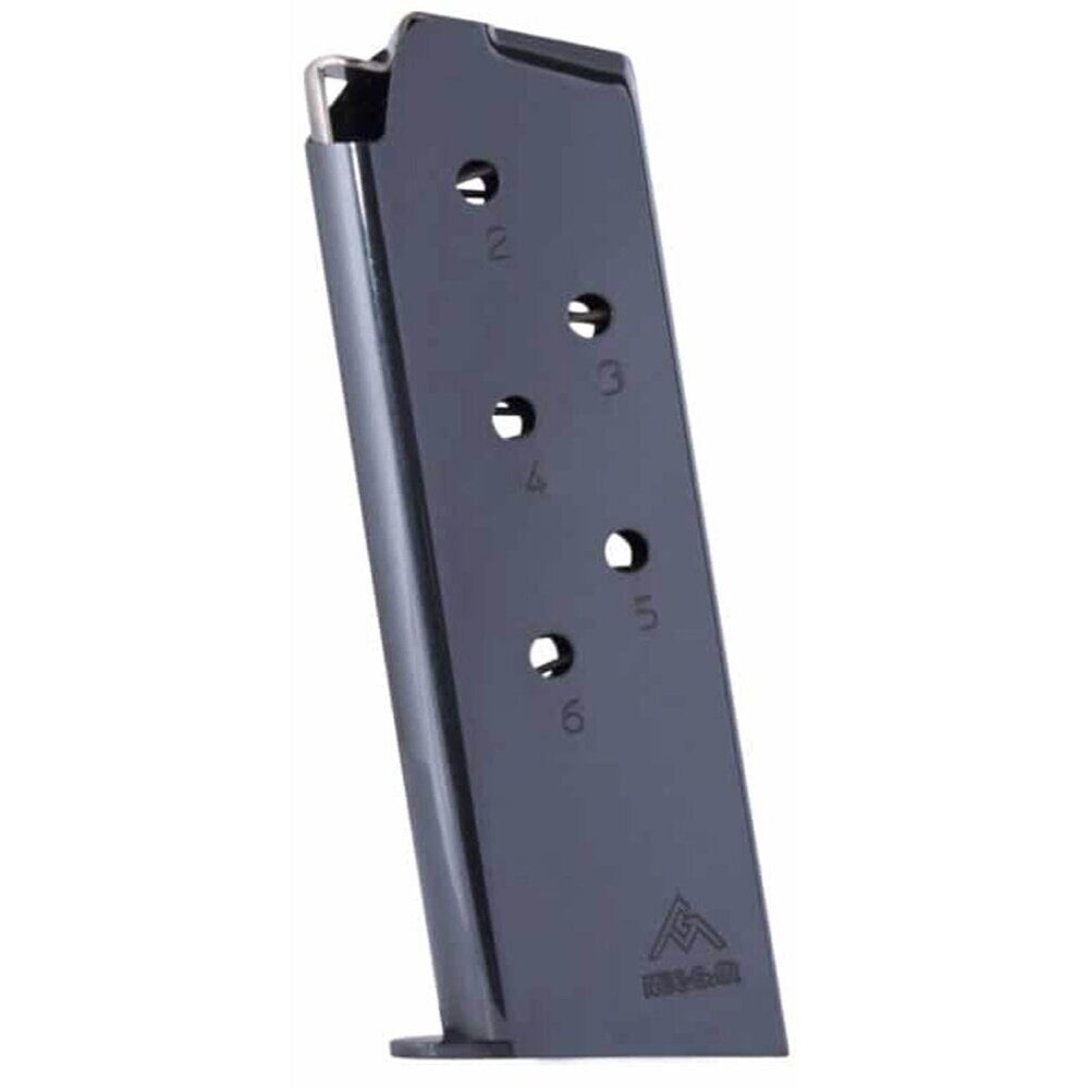 Chargeur MEC-GAR 1911 Officer .45 ACP 6 Coups (Noir ou Nickel)