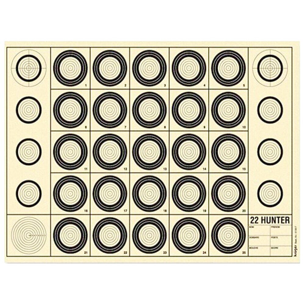 Cible Benchrest 22 Hunter 42 x 29,7 cm (A3)