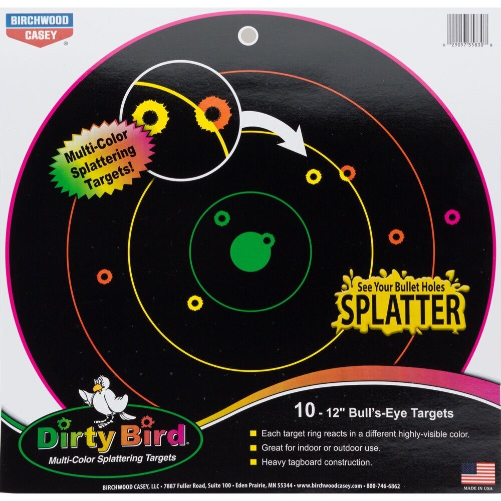Cible Dirty Birds multicolores – Birchwood Casey 20 cibles – 20 cm Birchwood-Casey