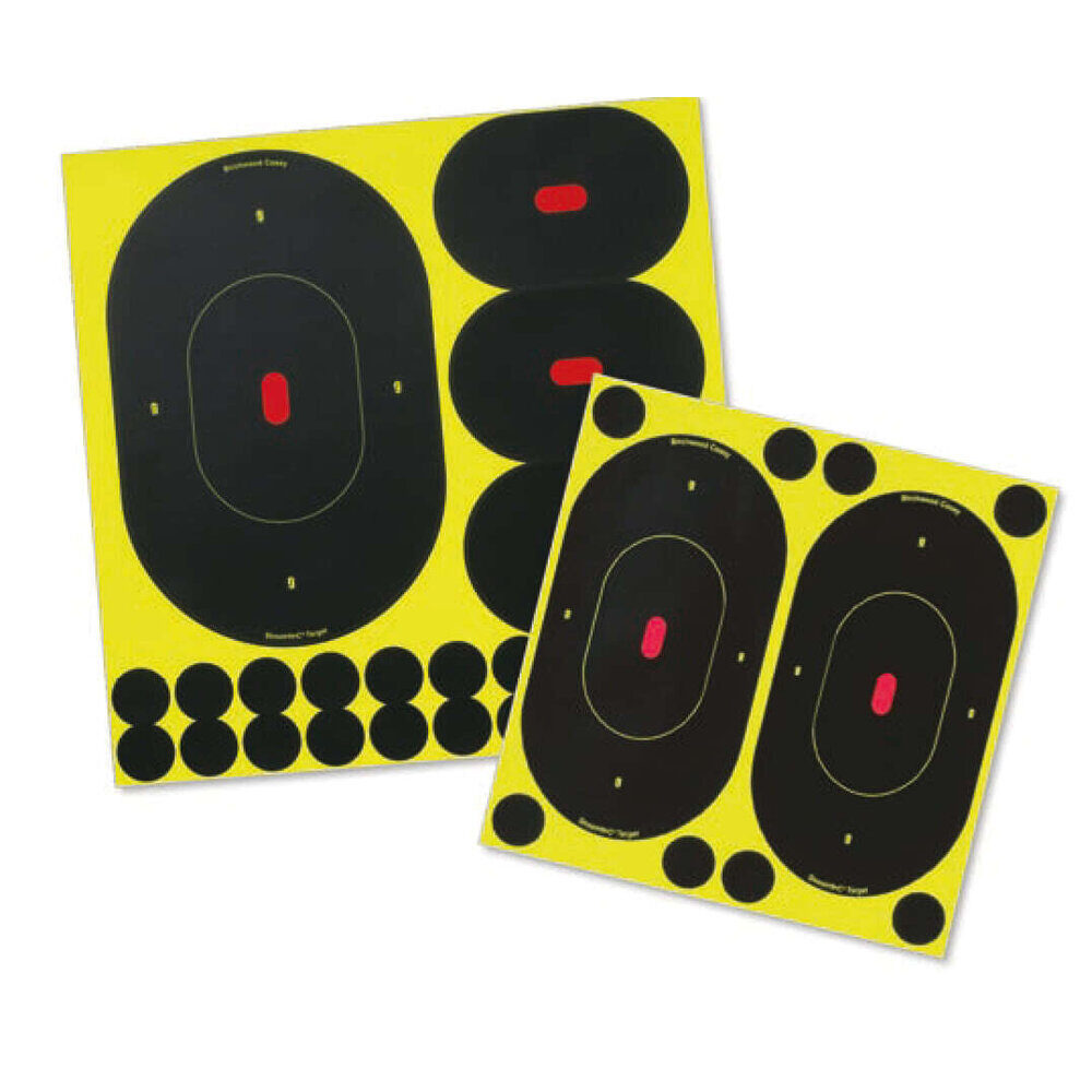 Cibles Shoot-N-C silhouette packs – Birchwood Casey 5 cibles 23 cm + 15 cibles 10 cm + 100 pastilles noires Birchwood-Casey