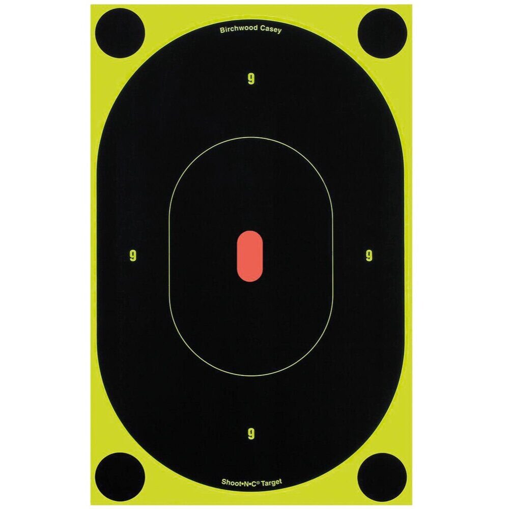 Cibles Shoot-N-C silhouette packs – Birchwood Casey 5 cibles 23 cm + 15 cibles 10 cm + 100 pastilles noires Birchwood-Casey
