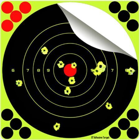 Cibles Splach Noire L Jaune Fluo 20×20 cm par 10 Powair