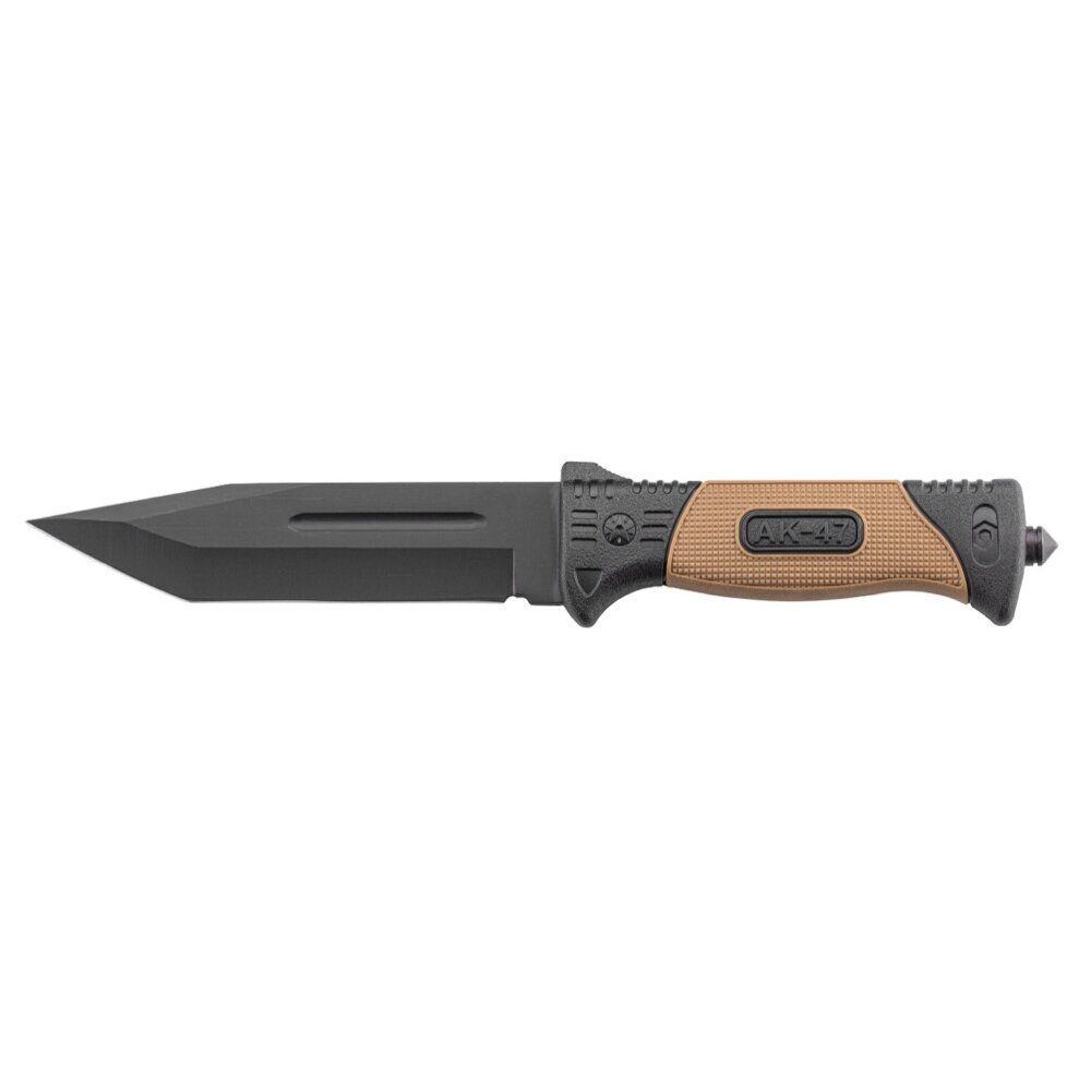 Couteau de combat – Lame 16 cm – Manche kaki antidérapant