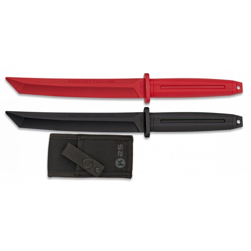 Couteau d’entraînement droit caoutchouc K25 ROUGE