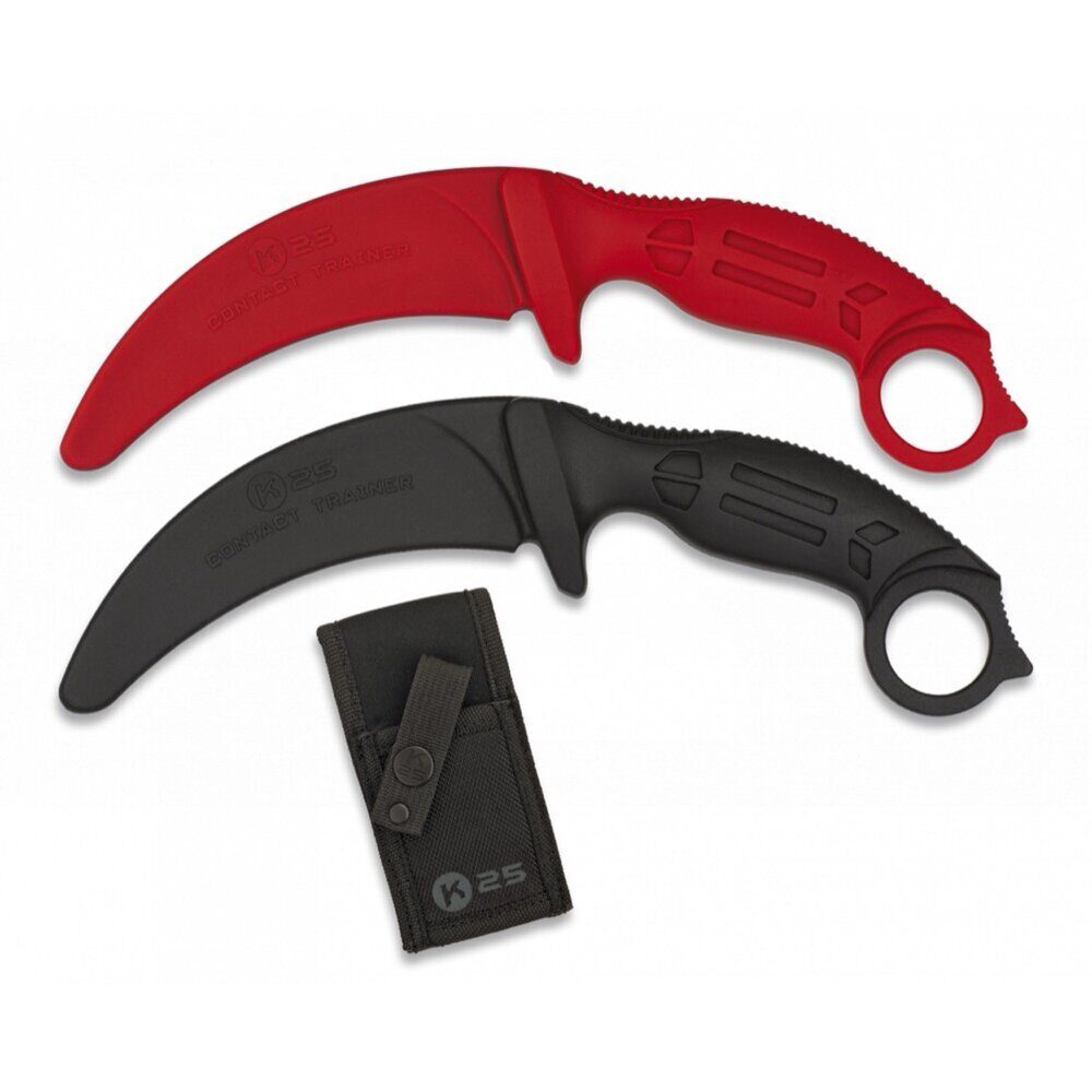 Couteau d’entraînement incurvé caoutchouc K25 NOIR