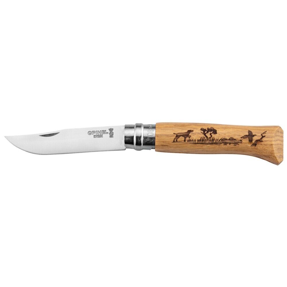 Couteau OPINEL 8 Inox Gravure Chien