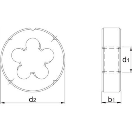 Filière ronde HSS M 2.5 x 0.45 VAN OMMEN