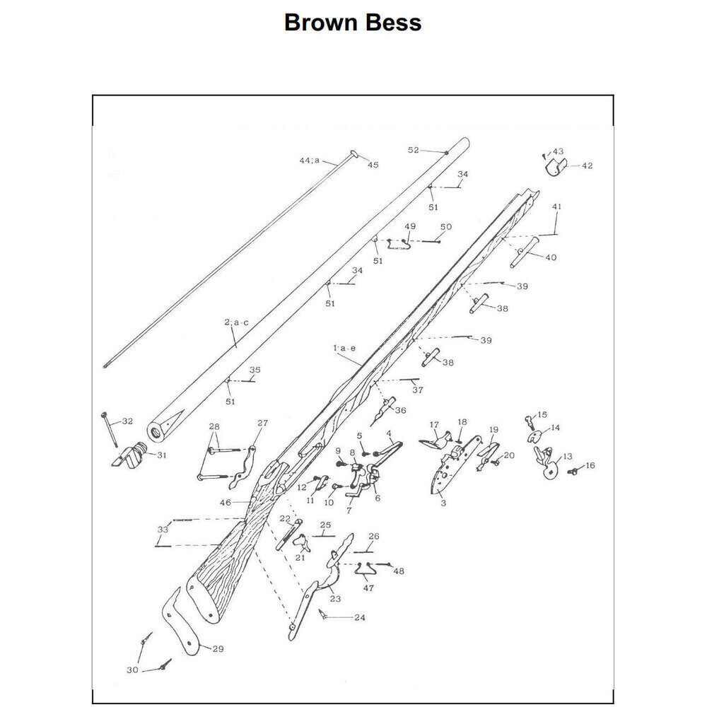 Fusil brown Bess à silex cal. .75 Empire