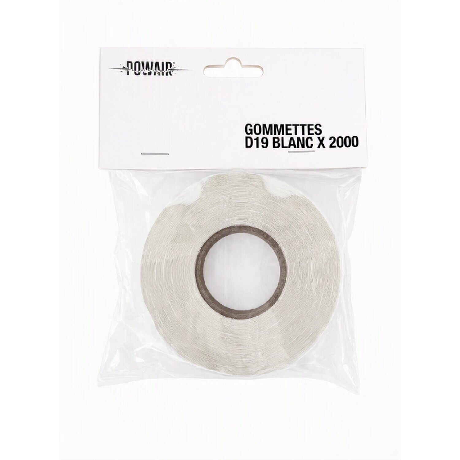 Gommettes D19 Blanc X 2000 Powair