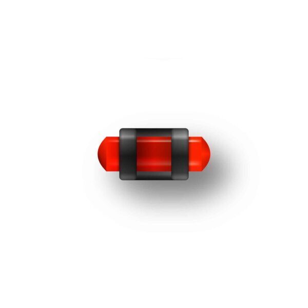 Guidon Fluo Rouge Ajoure M2.6 D2 L6.5 MEGALINE