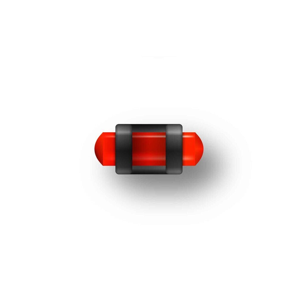 Guidon Fluo Rouge Ajoure M2.6 D2 L6.5 MEGALINE