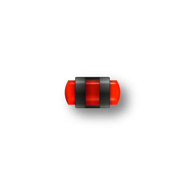 Guidon Fluo Rouge Ajoure M2.6 D3.5 L8 MEGALINE