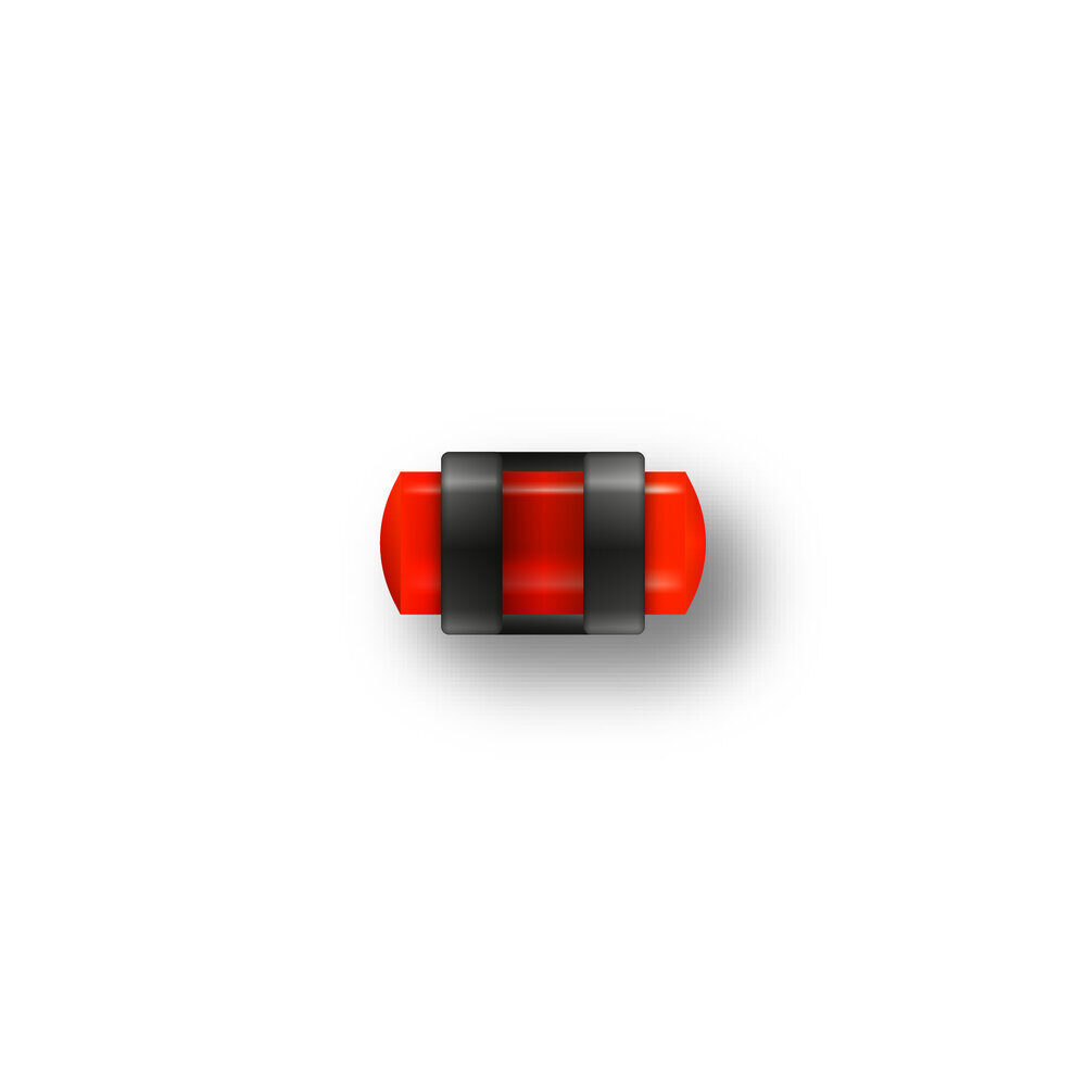 Guidon Fluo Rouge Ajoure M2.6 D3.5 L8 MEGALINE