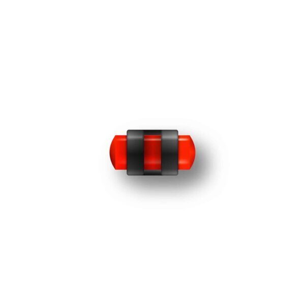 Guidon Fluo Rouge Ajoure M2.6 D3 L7.5 MEGALINE